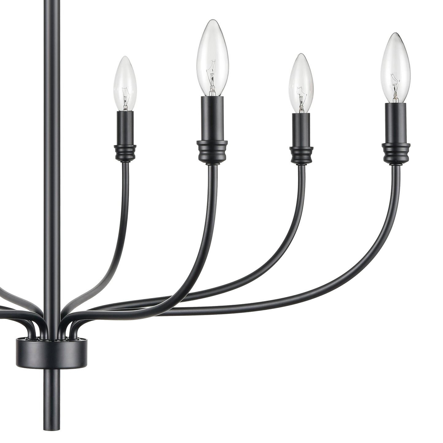 81517/8 - Newland 34'' Wide 8-Light Chandelier - Matte Black