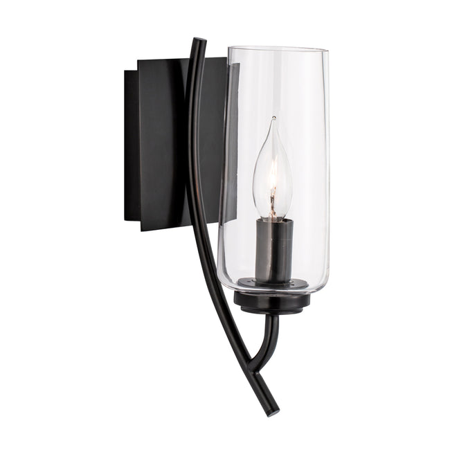 8153-ADB-CL - Tulip Sconce - Acid Dipped Black