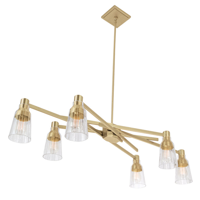 8158-SB-CL - Carnival Chandelier - Satin Brass