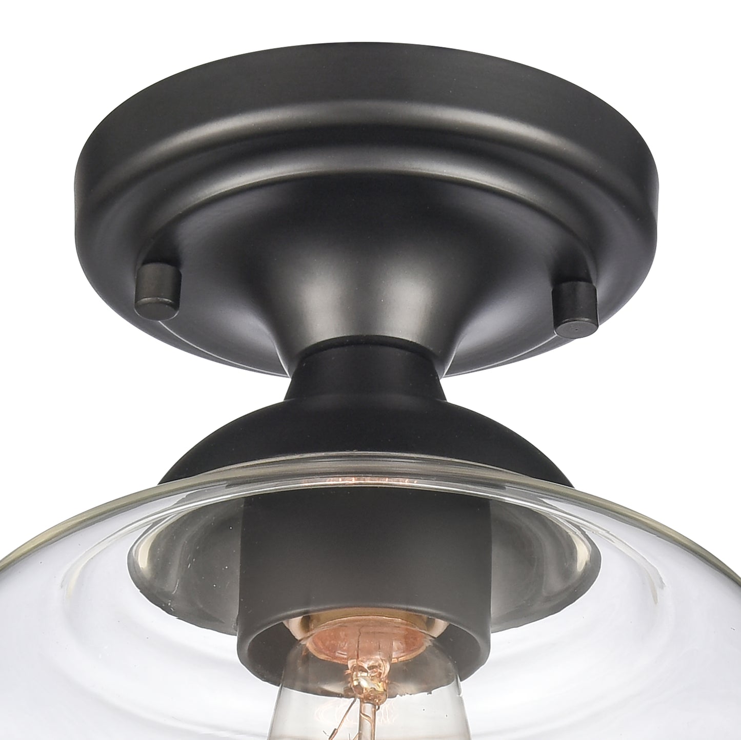 81584/1 - Agnes 8'' Wide 1-Light Semi Flush Mount - Matte Black