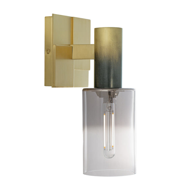 8173-SBBK-CLGR - Empire Sconce Vanity Light - Satin Brass/Black