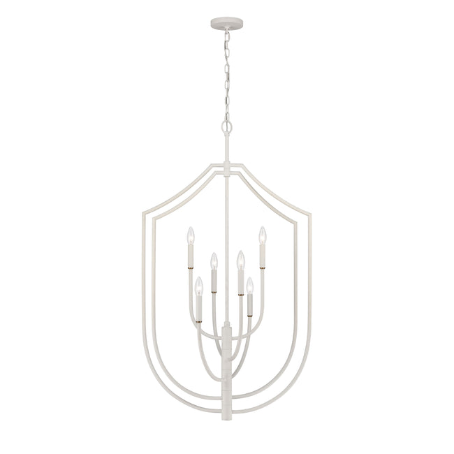 82016/6 - Continuance 26'' Wide 6-Light Pendant - White Coral