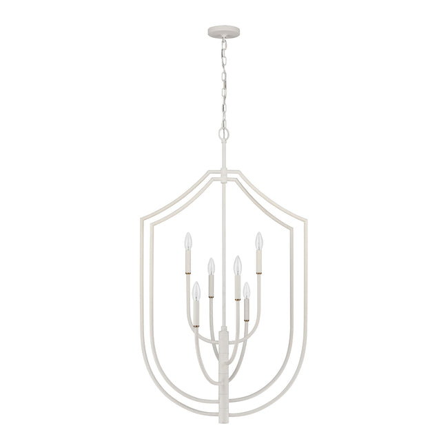 82016/6 - Continuance 26'' Wide 6-Light Pendant - White Coral