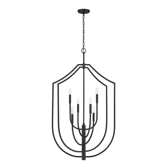 82026/6 - Continuance 26'' Wide 6-Light Pendant - Charcoal