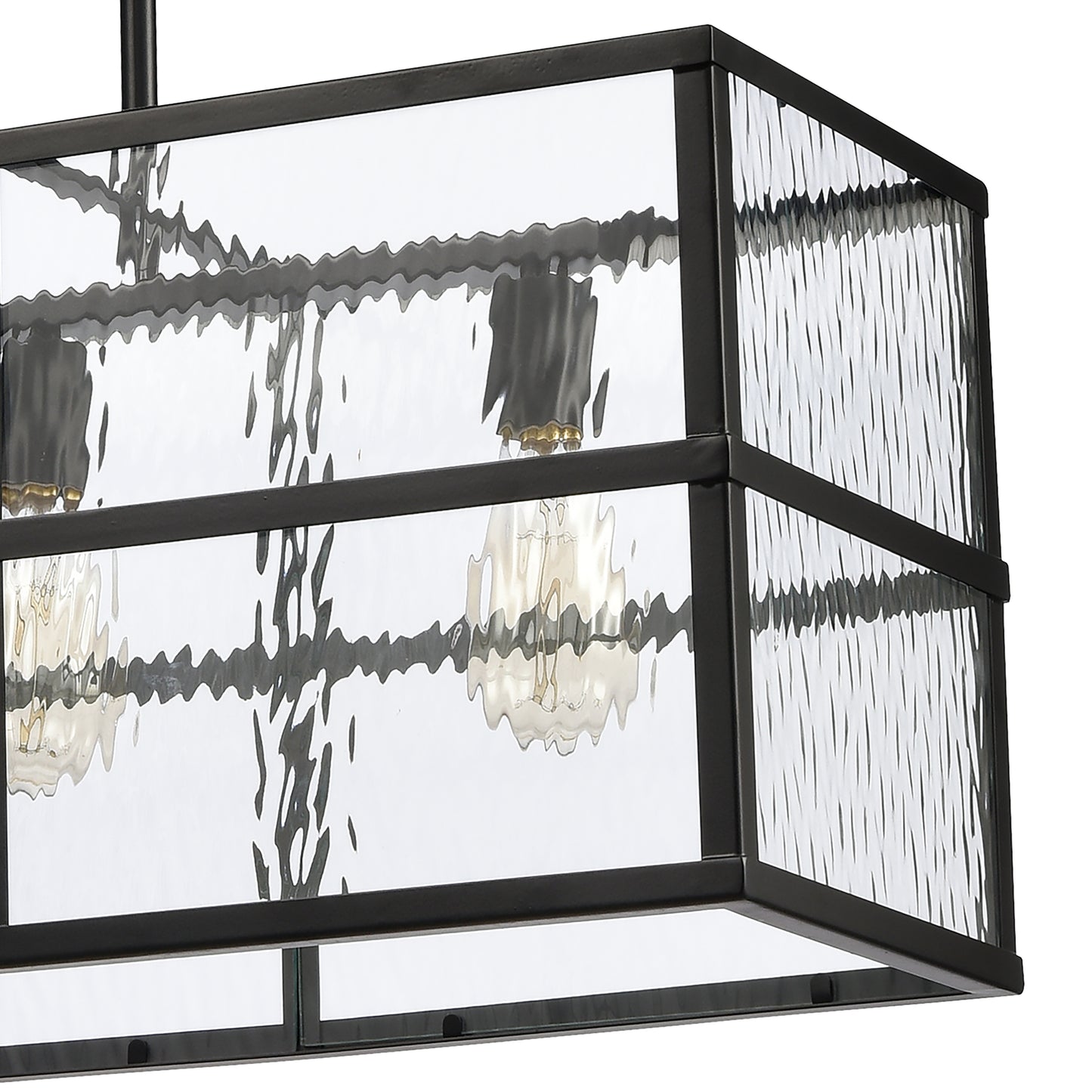 82077/4 - Solace 34'' Wide 4-Light Linear Chandelier - Matte Black