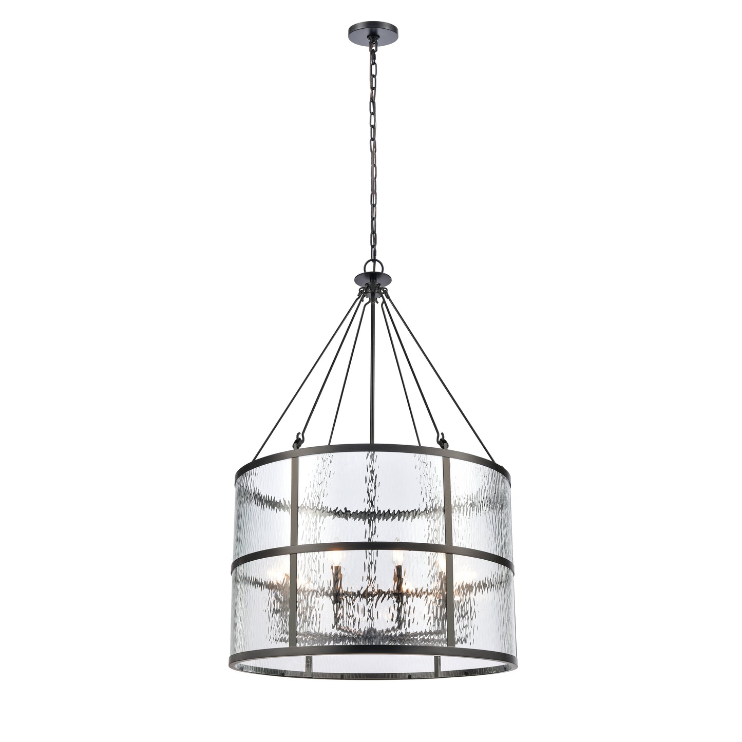 82079/10 - Solace 30'' Wide 10-Light Pendant - Matte Black