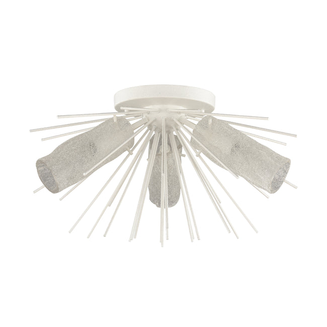 82084/3 - Sea Urchin 20'' Wide 3-Light Semi Flush Mount - White Coral