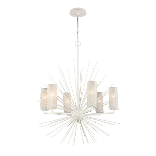 82087/6 - Sea Urchin 27'' Wide 6-Light Chandelier - White Coral