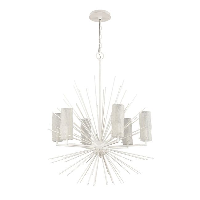 82087/6 - Sea Urchin 27'' Wide 6-Light Chandelier - White Coral