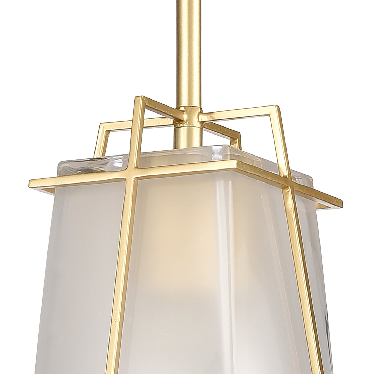 82125/1 - Square To Round 6'' Wide 1-Light Mini Pendant - Champagne Gold