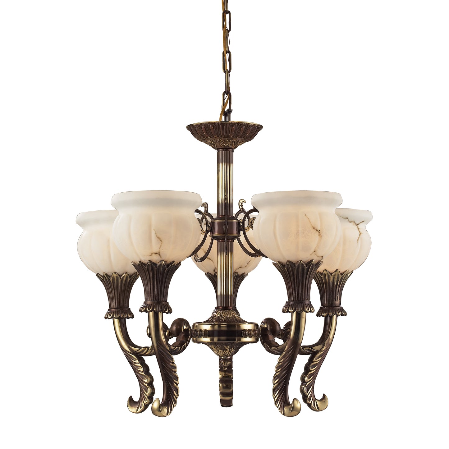 8213/5 - Kingston 5-Light Chandelier in An English Brass Finish