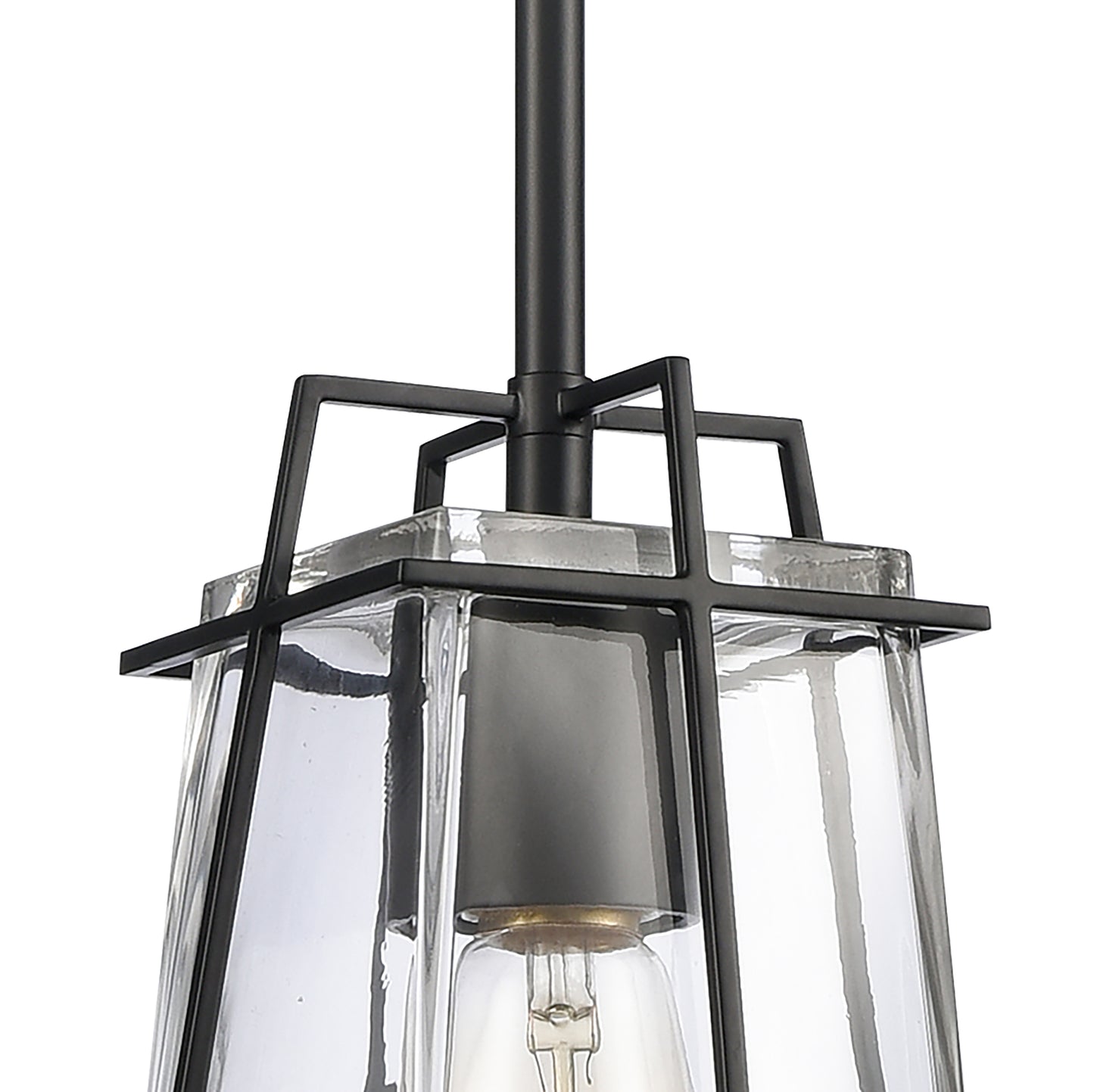 82135/1 - Square To Round 6'' Wide 1-Light Mini Pendant - Matte Black