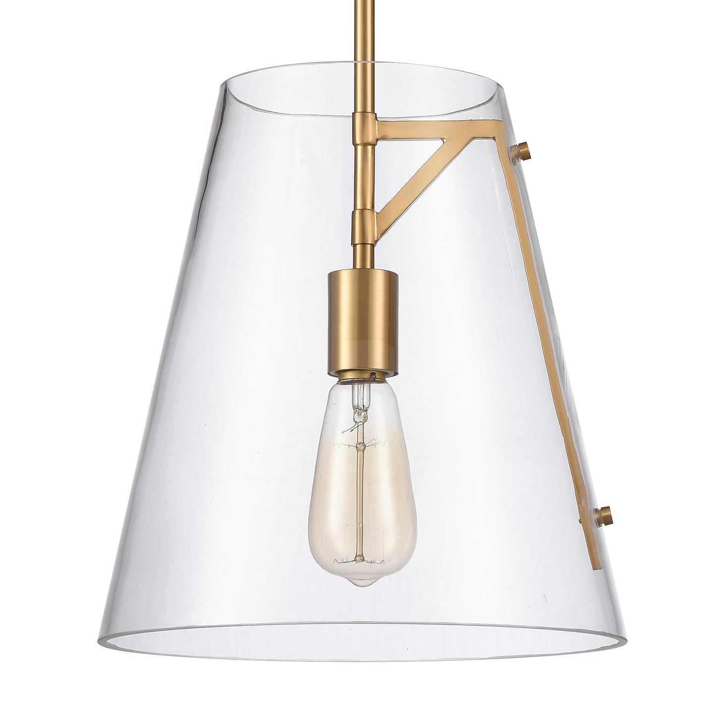 82146/1 - Trustle 11'' Wide 1-Light Pendant - Satin Brass