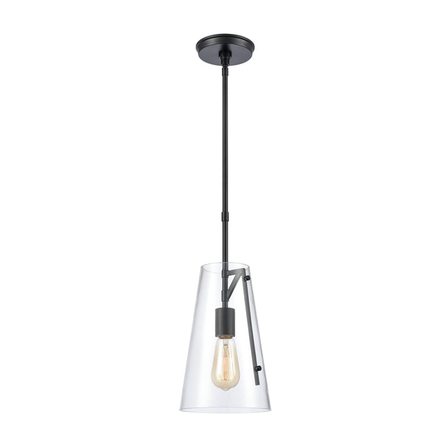 82155/1 - Trustle 7'' Wide 1-Light Mini Pendant - Matte Black