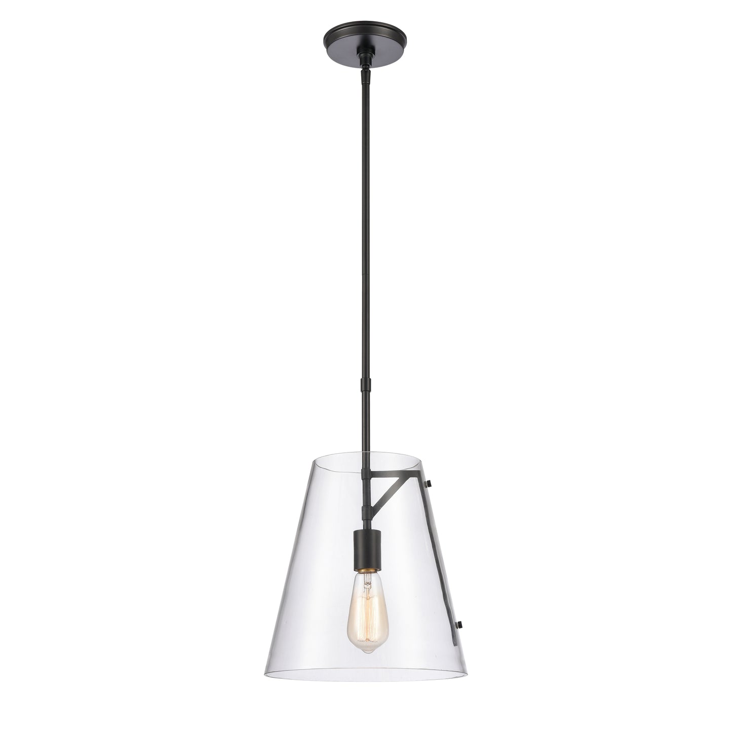 82156/1 - Trustle 11'' Wide 1-Light Pendant - Matte Black