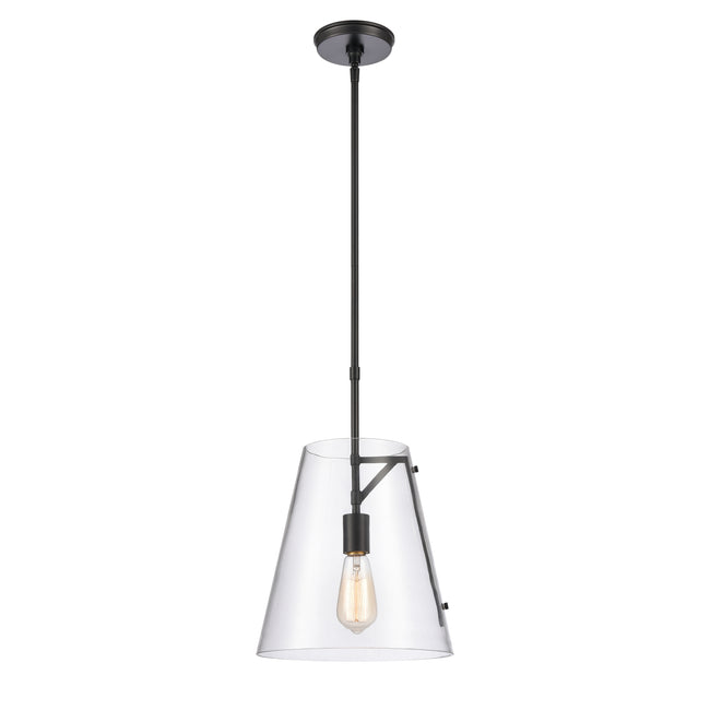 82156/1 - Trustle 11'' Wide 1-Light Pendant - Matte Black