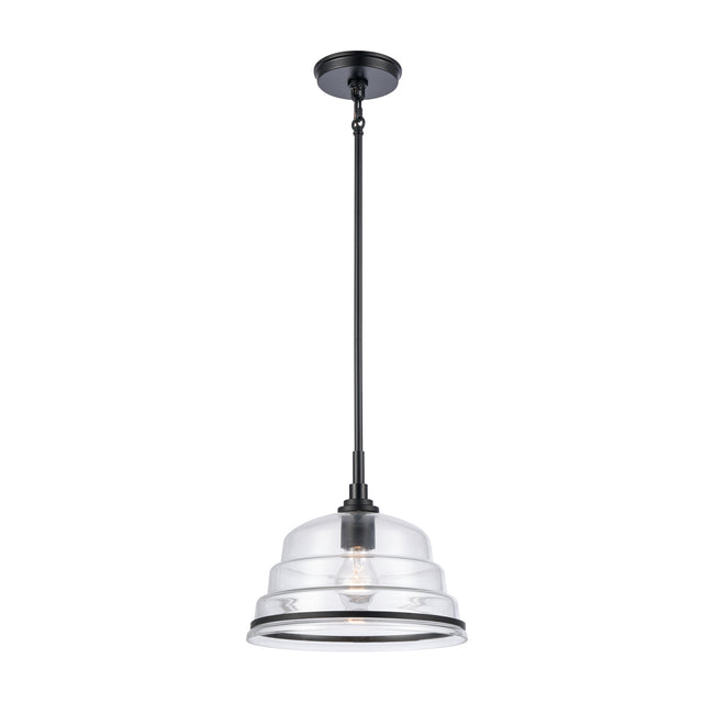 82165/1 - Boyer 11'' Wide 1-Light Pendant - Matte Black