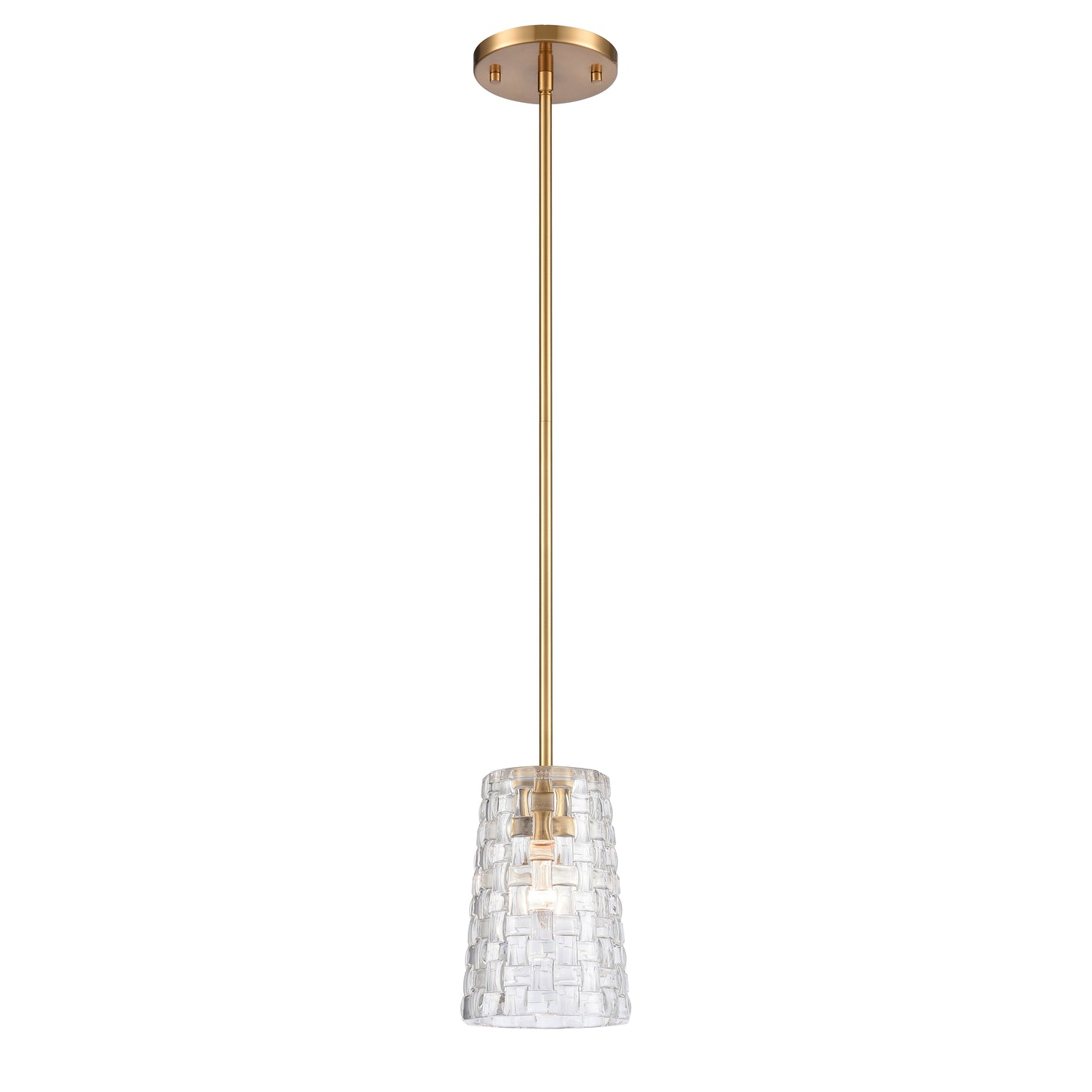 82175/1 - Lightweave 5.5'' Wide 1-Light Mini Pendant - Satin Brass