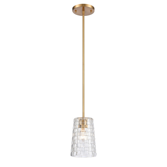 82175/1 - Lightweave 5.5'' Wide 1-Light Mini Pendant - Satin Brass