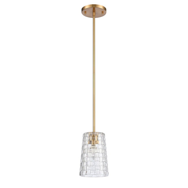 82175/1 - Lightweave 5.5'' Wide 1-Light Mini Pendant - Satin Brass