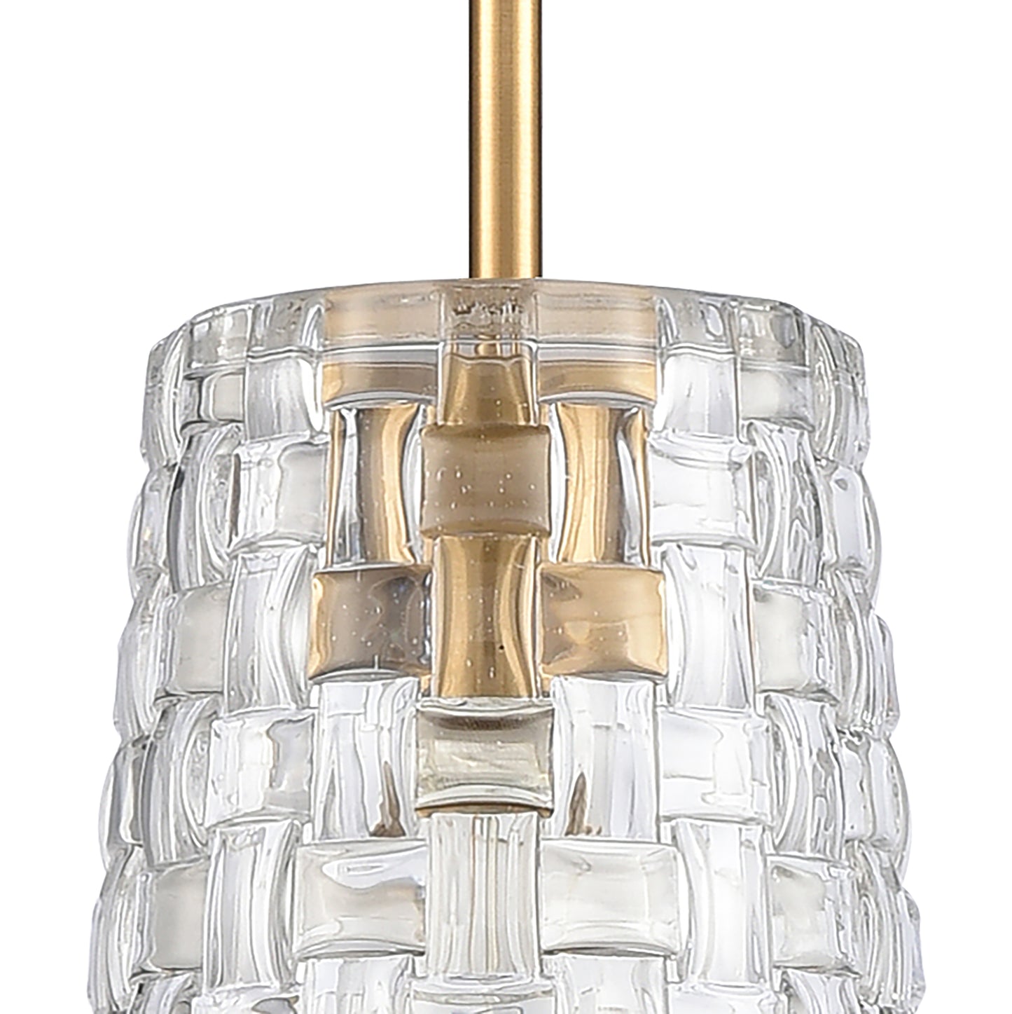 82175/1 - Lightweave 5.5'' Wide 1-Light Mini Pendant - Satin Brass