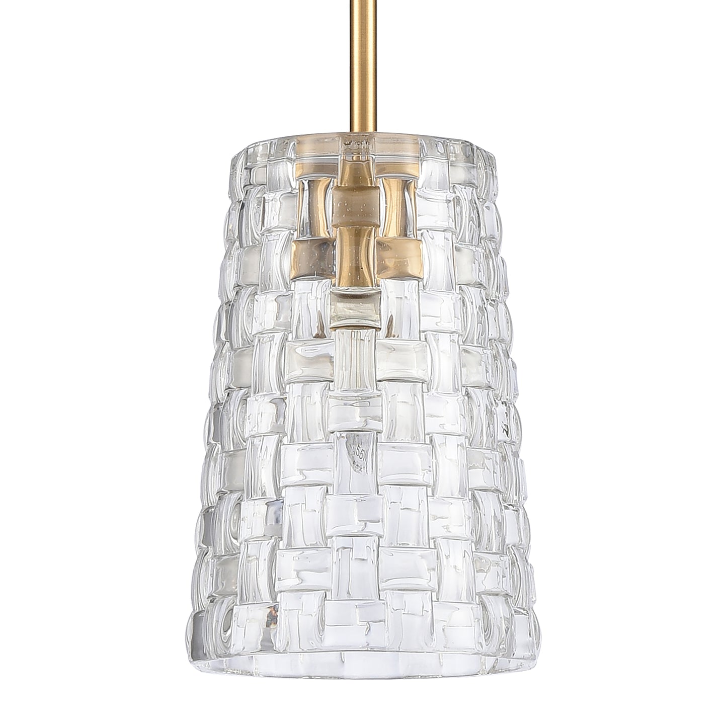 82175/1 - Lightweave 5.5'' Wide 1-Light Mini Pendant - Satin Brass