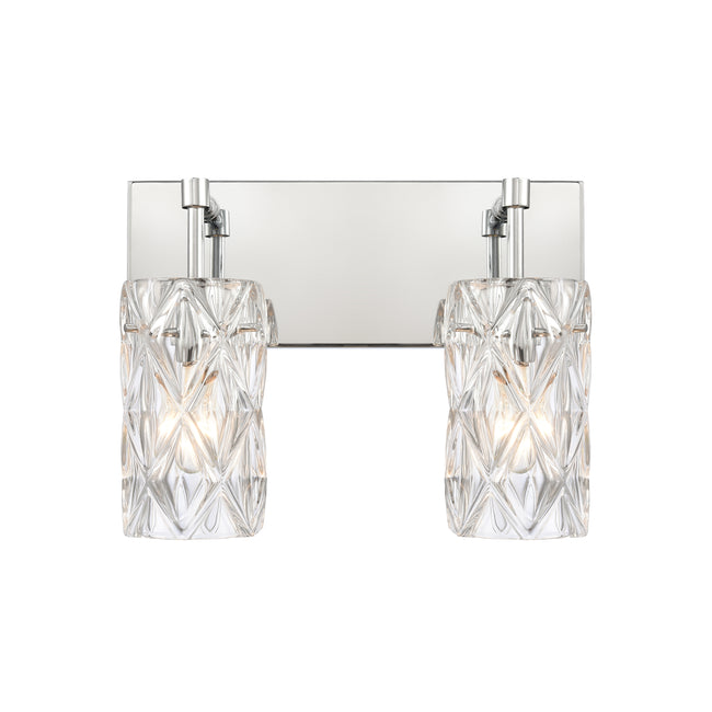 82191/2 - Forma de Crystal 14'' Wide 2-Light Vanity Light - Polished Chrome