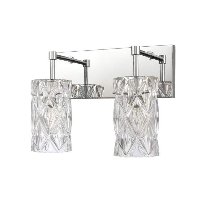 82191/2 - Forma de Crystal 14'' Wide 2-Light Vanity Light - Polished Chrome