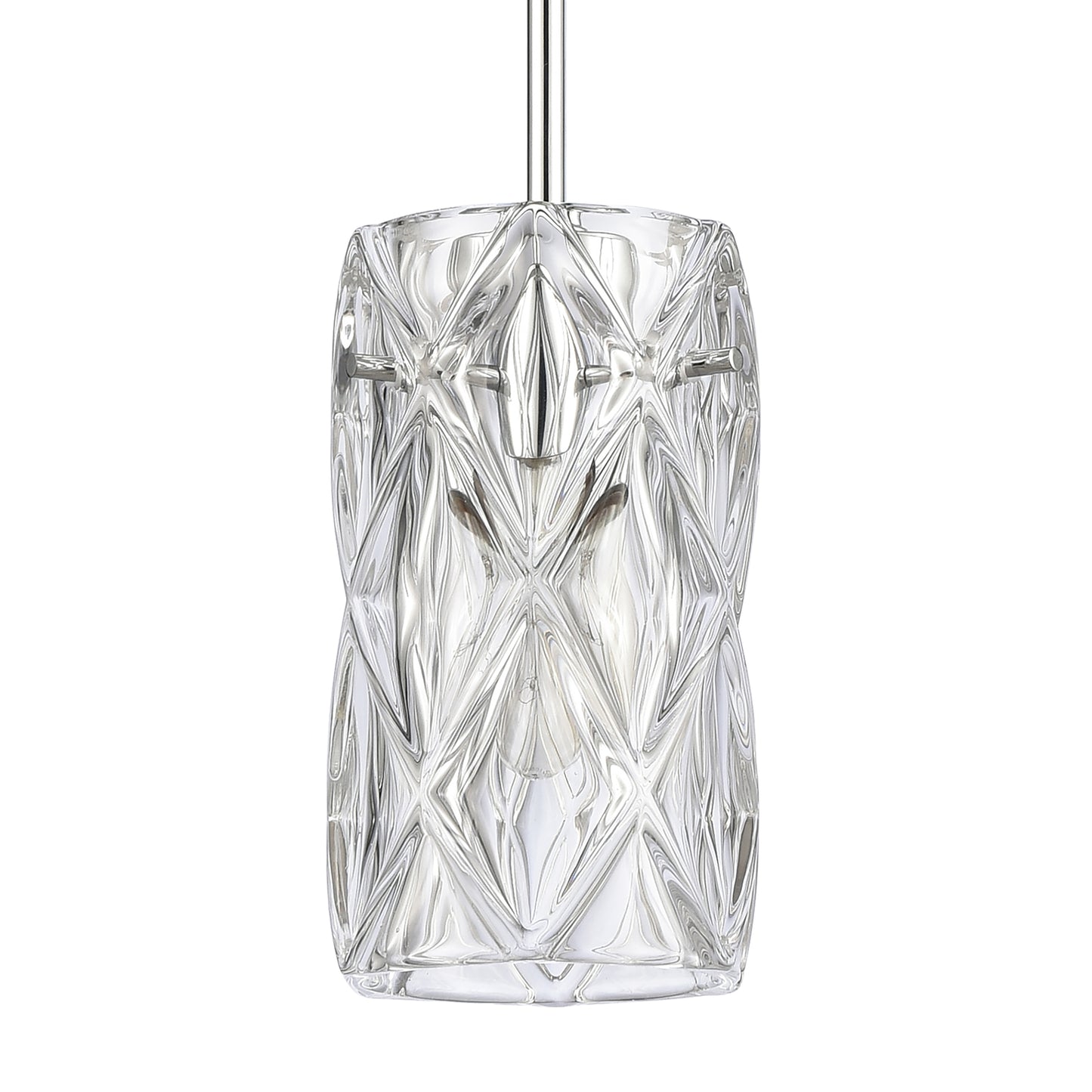 82196/1 - Forma de Crystal 4'' Wide 1-Light Mini Pendant - Polished Chrome