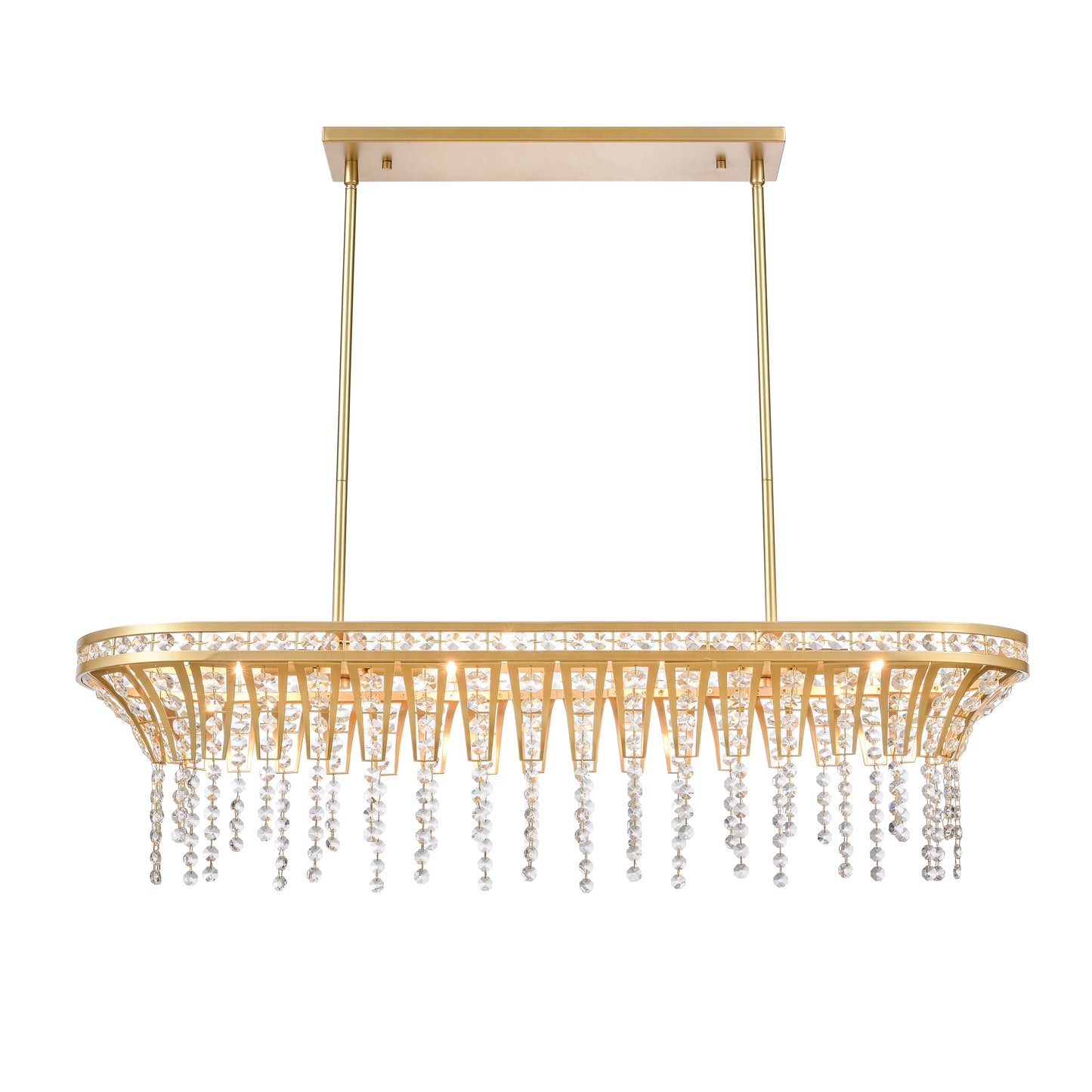 82226/4 - Fantania 36'' Wide 4-Light Linear Chandelier - Champagne Gold