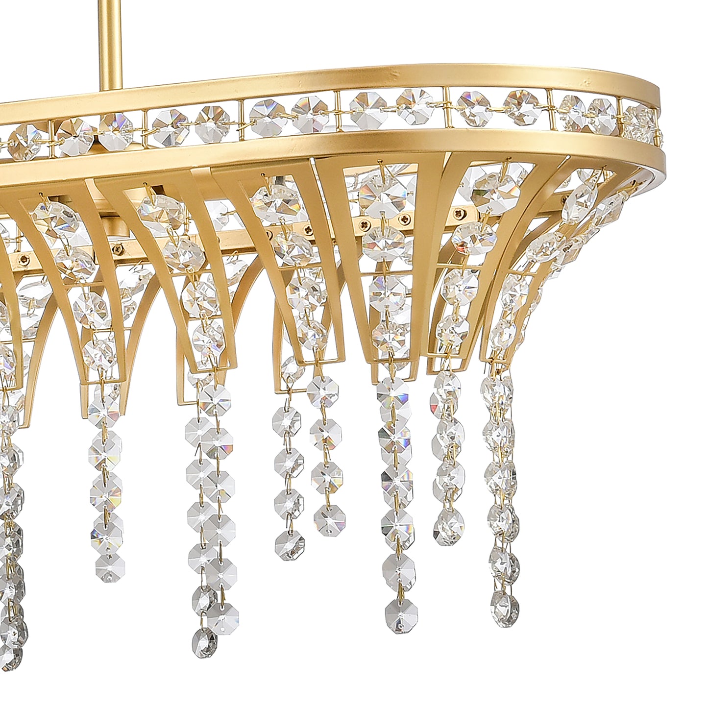 82226/4 - Fantania 36'' Wide 4-Light Linear Chandelier - Champagne Gold