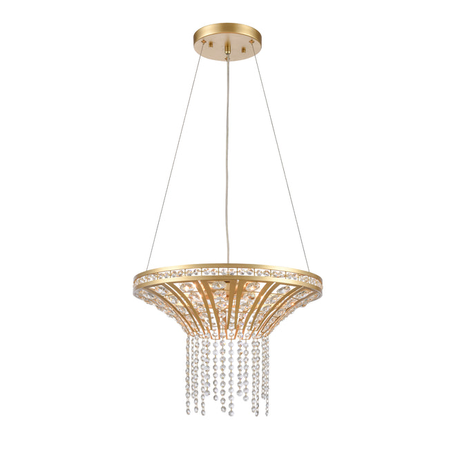 82227/4 - Fantania 18'' Wide 4-Light Chandelier - Champagne Gold