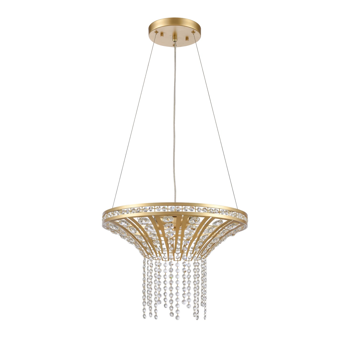 82227/4 - Fantania 18'' Wide 4-Light Chandelier - Champagne Gold