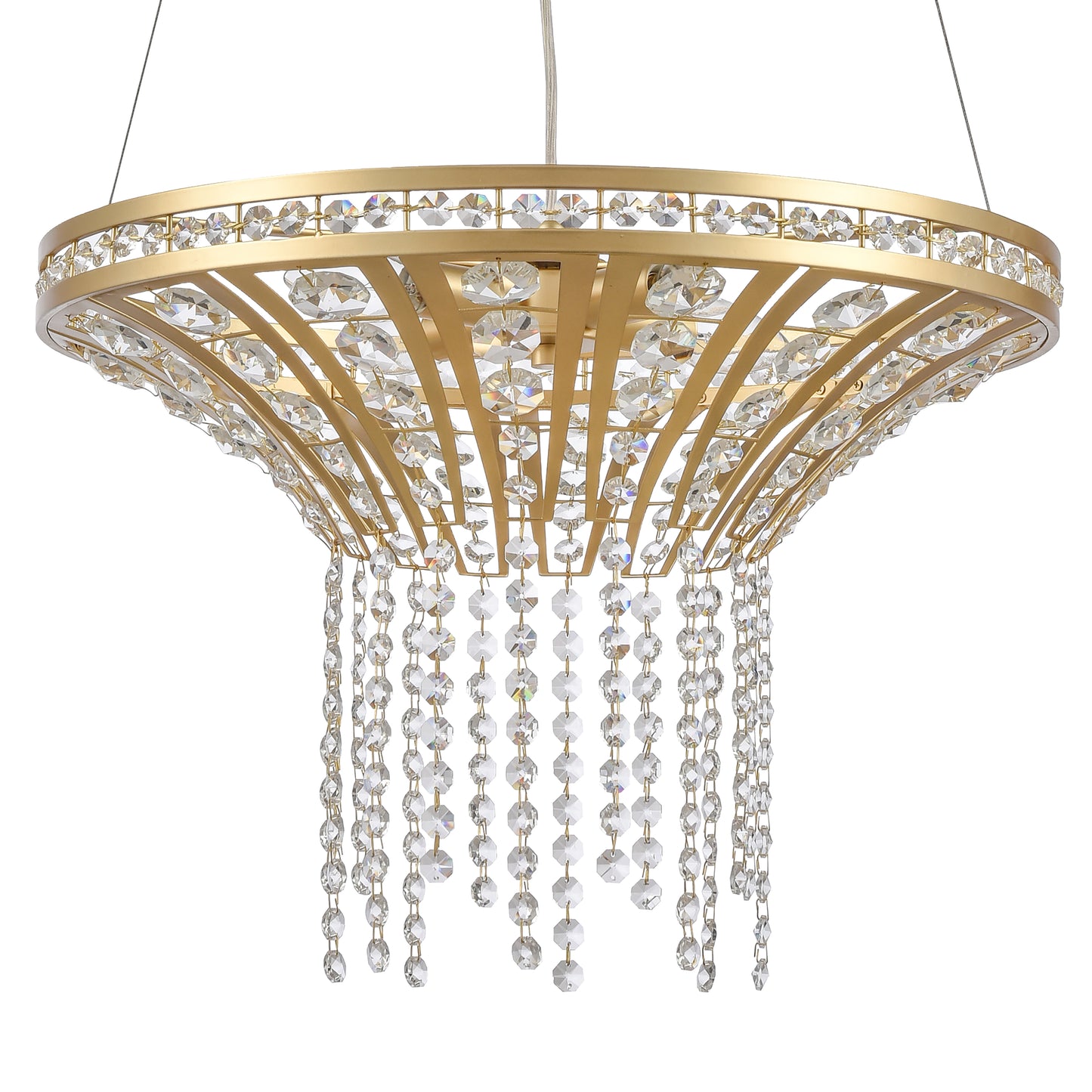 82227/4 - Fantania 18'' Wide 4-Light Chandelier - Champagne Gold