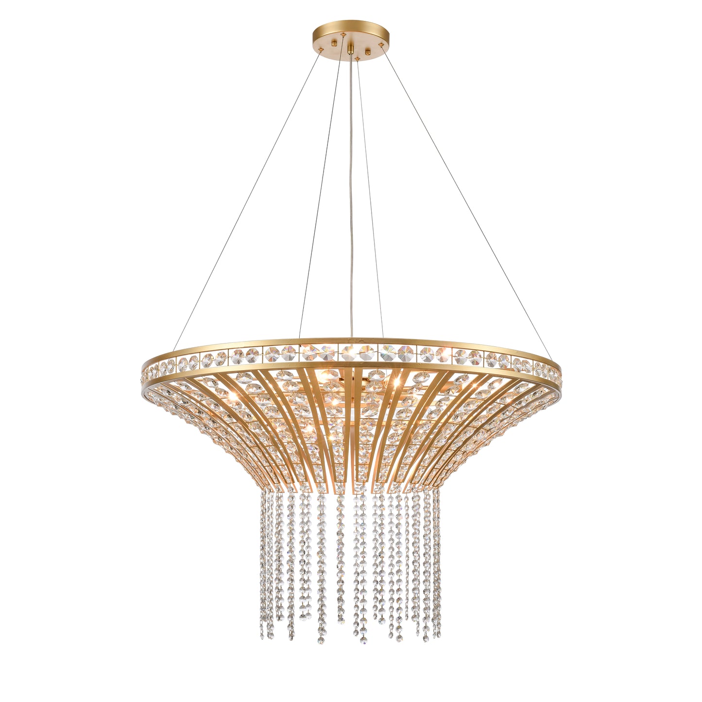 82229/8 - Fantania 36'' Wide 8-Light Chandelier - Champagne Gold