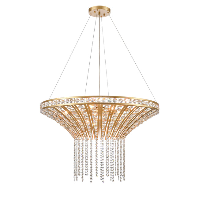 82229/8 - Fantania 36'' Wide 8-Light Chandelier - Champagne Gold