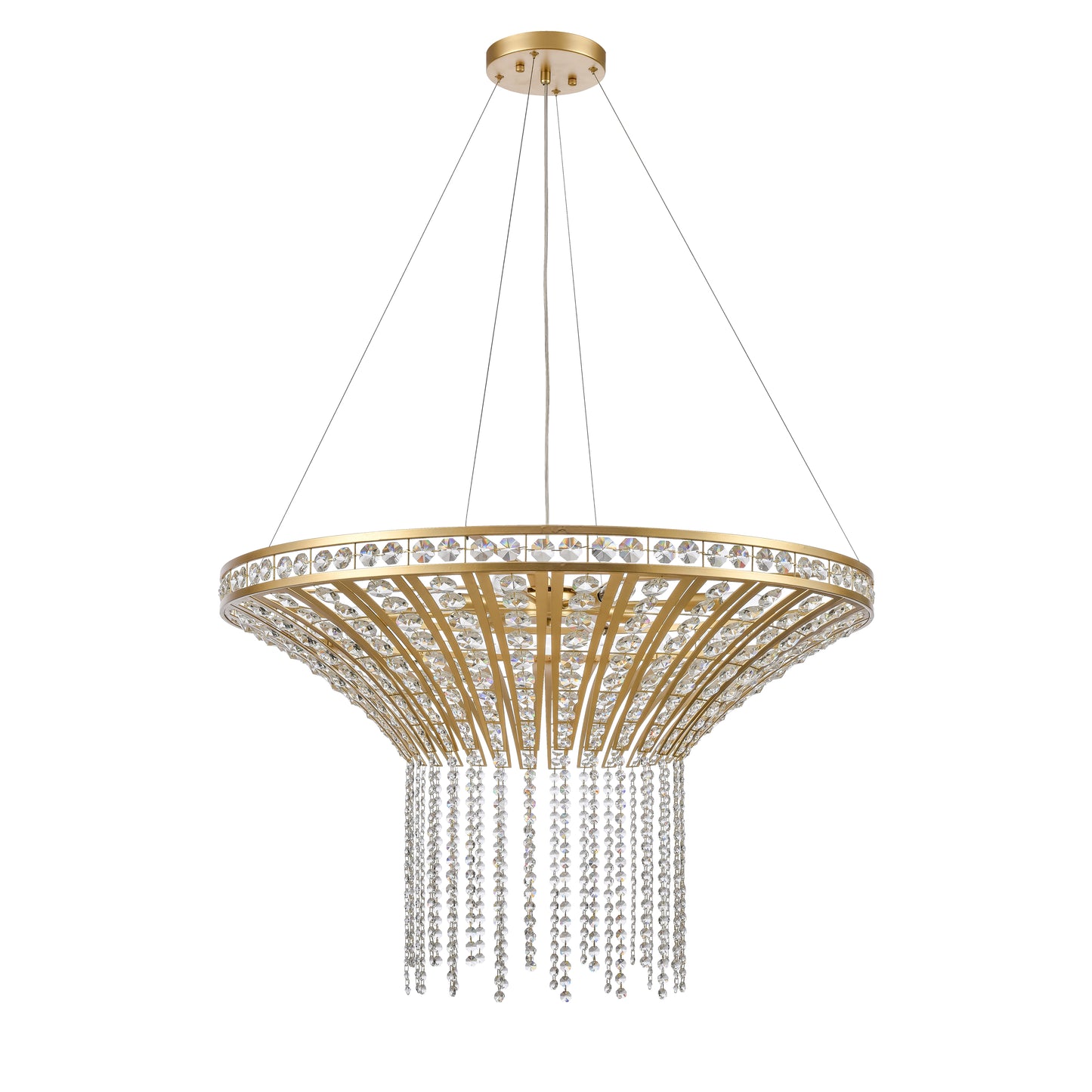 82229/8 - Fantania 36'' Wide 8-Light Chandelier - Champagne Gold