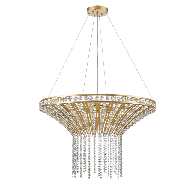 82229/8 - Fantania 36'' Wide 8-Light Chandelier - Champagne Gold