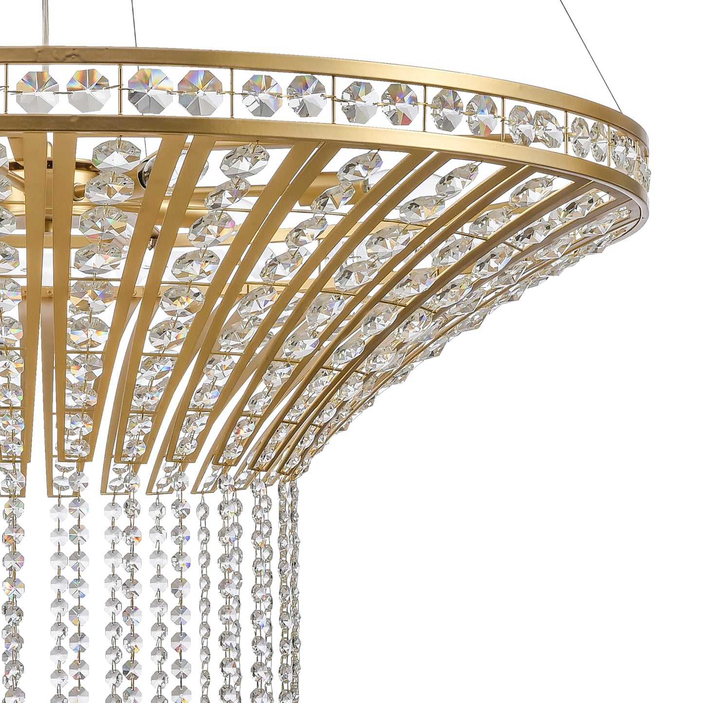 82229/8 - Fantania 36'' Wide 8-Light Chandelier - Champagne Gold