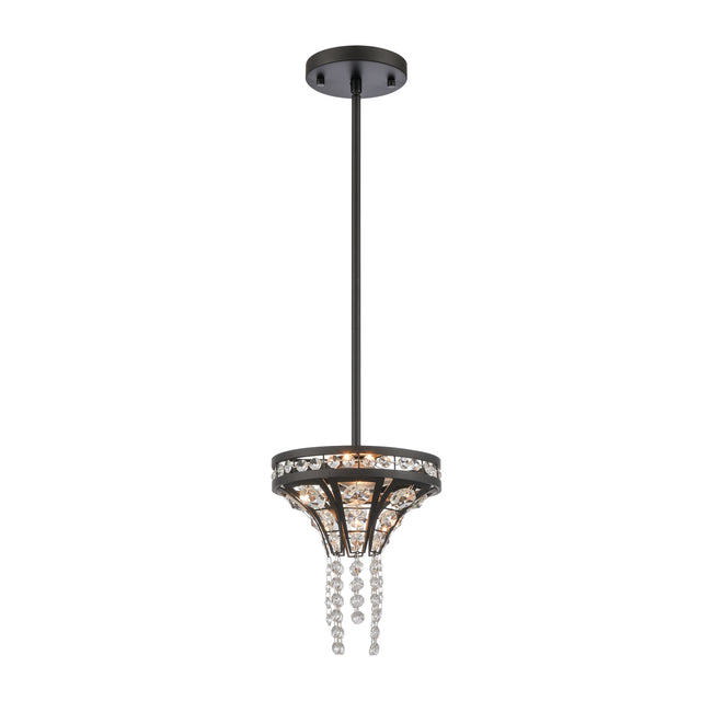 82235/2 - Fantania 8'' Wide 2-Light Mini Pendant - Matte Black