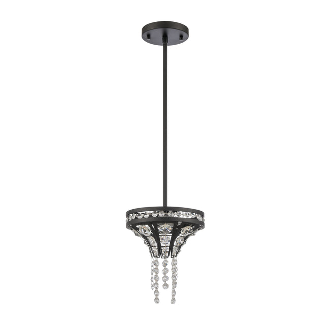 82235/2 - Fantania 8'' Wide 2-Light Mini Pendant - Matte Black