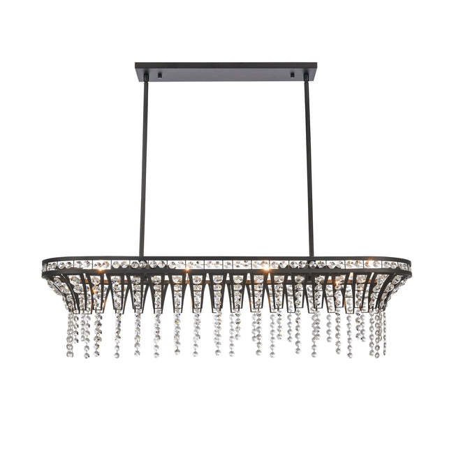 82236/4 - Fantania 36'' Wide 4-Light Linear Chandelier - Matte Black