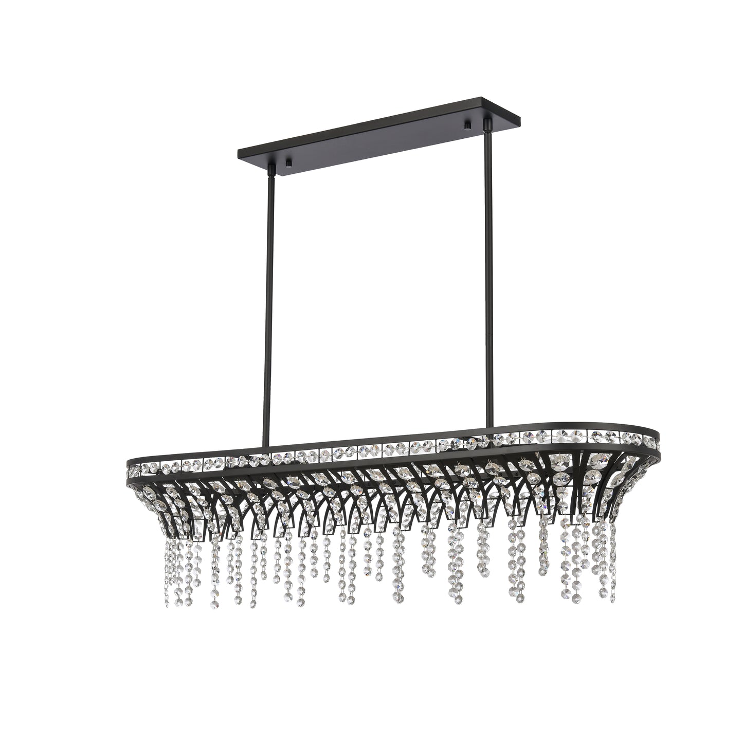 82236/4 - Fantania 36'' Wide 4-Light Linear Chandelier - Matte Black