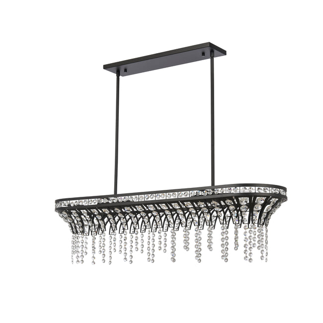 82236/4 - Fantania 36'' Wide 4-Light Linear Chandelier - Matte Black