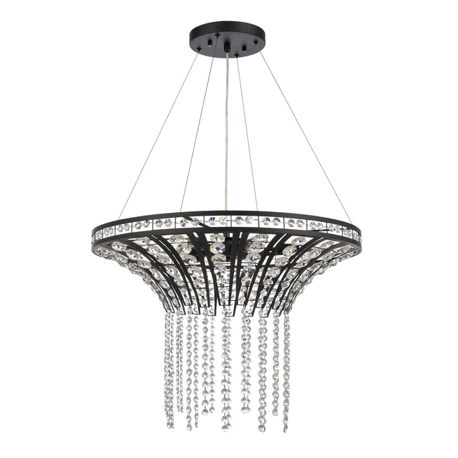 82238/6 - Fantania 24'' Wide 6-Light Chandelier - Matte Black