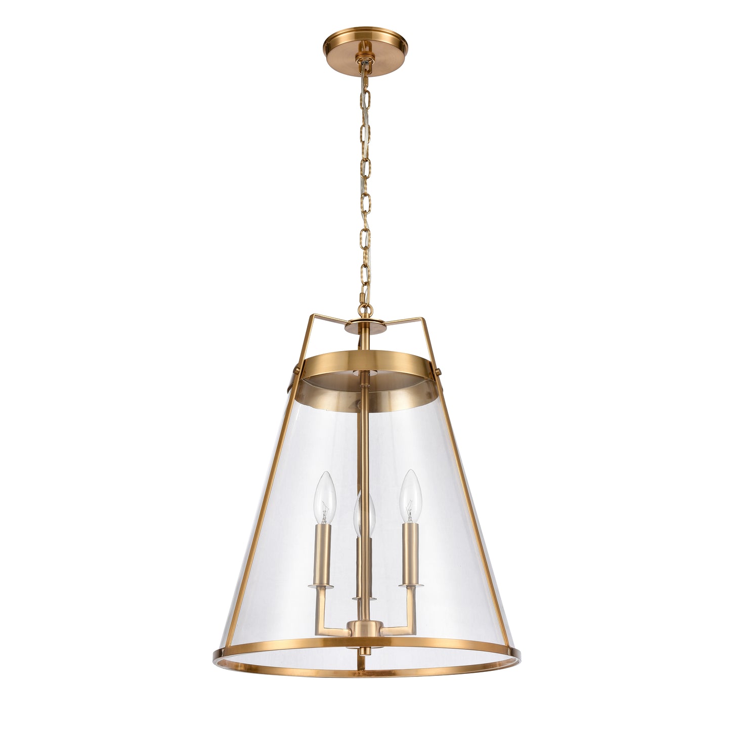 82255/3 - Judy 16'' Wide 3-Light Pendant - Satin Brass