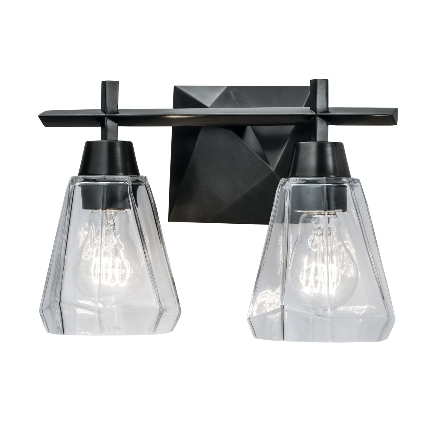 8282-ADB-CL - Arctic Vanity Light - Acid Dipped Black