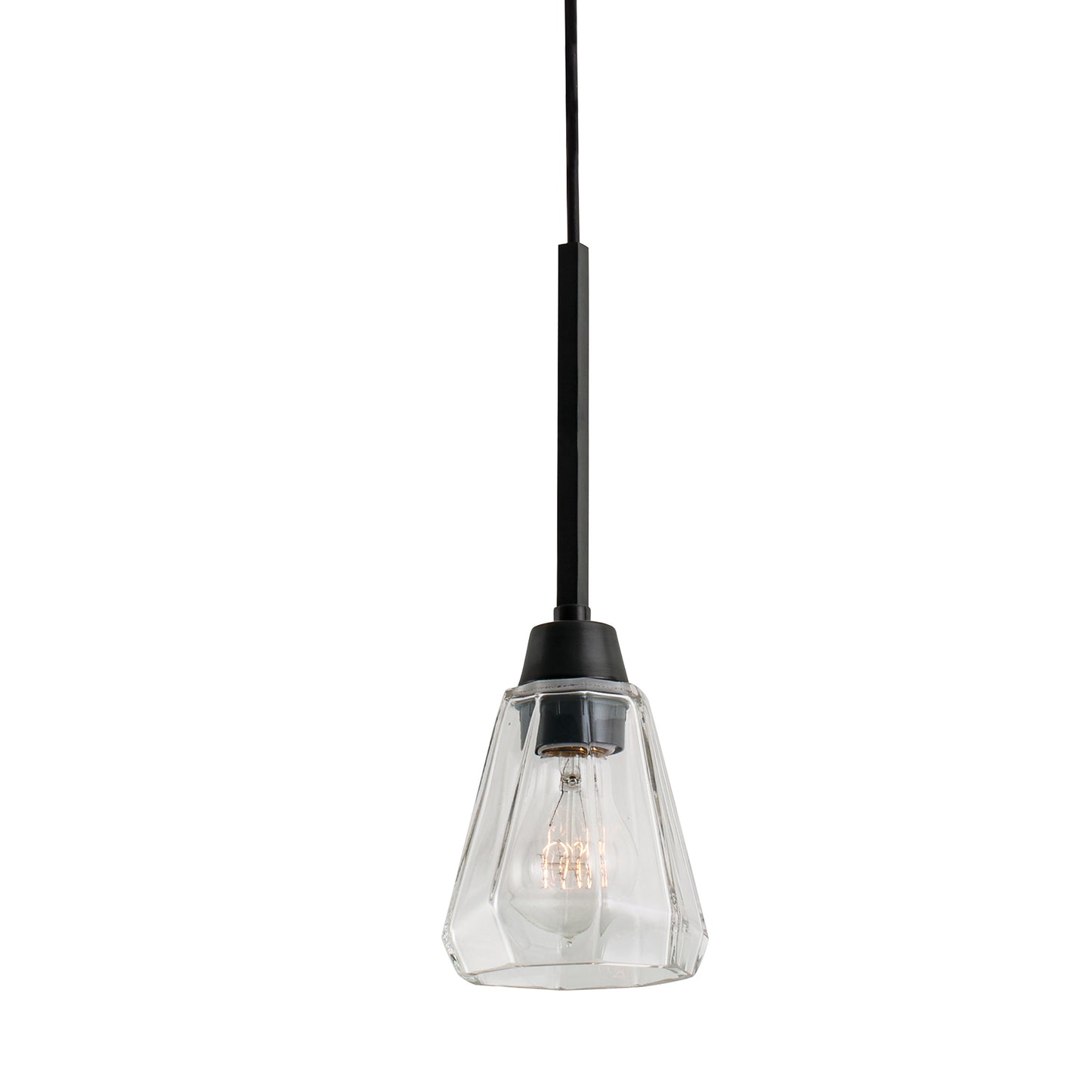 8284-ADB-CL - Arctic 1-Light Vanity Pendant - Acid Dipped Black