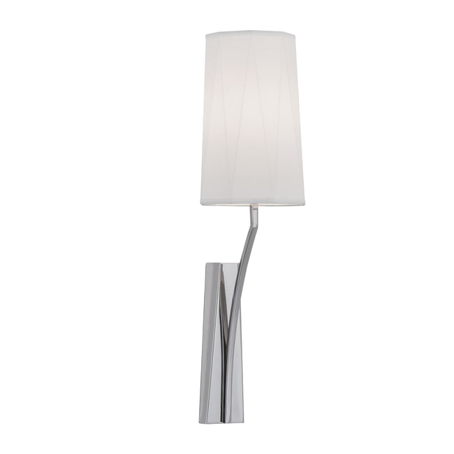 8291-PN-WS - Diamond Narrow Wall Sconce - Polished Nickel with Black Shade