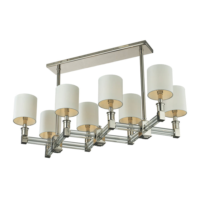 83021/8 - Berwick 32'' Wide 8-Light Linear Chandelier - Polished Nickel